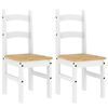 vidaXL Cadeiras de jantar 2 pcs 40x46x99 cm pinho maci&ccedil;o branco