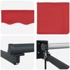 vidaXL Toldo retr&aacute;til manual com LEDs Vermelho 3,5 x 2 m
