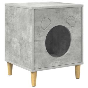 vidaXL Casa para Gatos Concreto 42,5 x 40 x 53 cm Madeira processada