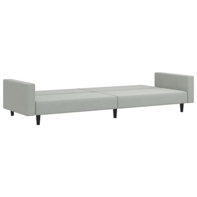 vidaXL 2 pcs conjunto de sofás veludo cinzento-claro