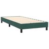 vidaXL Cama box spring c/ colch&atilde;o e LED 100x210 cm veludo verde-escuro