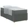 vidaXL Estrutura da Cama com colch&atilde;o Cinza Escuro 90 x 200 cm tecido
