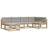 vidaXL Conjunto de Sof&aacute;s para Exterior 5 pcs Branco e Cinzento-Claro