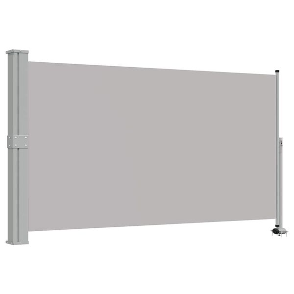 vidaXL Toldo lateral retr&aacute;til para p&aacute;tio 140x300 cm cinzento