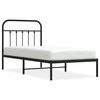 vidaXL Estrutura de cama com cabeceira 80x200 cm metal preto