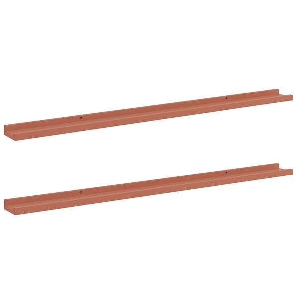 vidaXL Prateleira de Parede 2 pcs Vermelho 115 x 9 x 3 cm