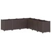vidaXL Vaso/floreira 160x160x53 cm PP castanho