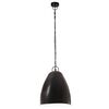vidaXL Candeeiro suspenso industrial redondo 25 W 32 cm E27 preto