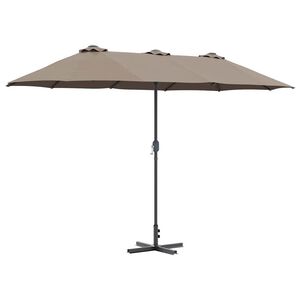 vidaXL Guarda-sol de Jardim 370 x 197 x 239 cm Poli&eacute;ster e Alum&iacute;nio