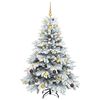 vidaXL &Aacute;rvore de Natal Artificial com 150 LEDs Branco 150 cm PE e PVC