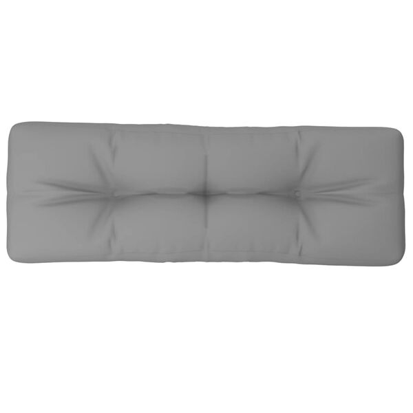 vidaXL Almofad&atilde;o para sof&aacute; de paletes 120x40x12 cm tecido cinza
