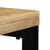 vidaXL Mesa de jantar 115x55x76 cm madeira de mangueira maci&ccedil;a e a&ccedil;o