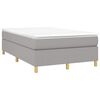 vidaXL Cama boxspring com colch&atilde;o 120x190 cm tecido cinzento-claro