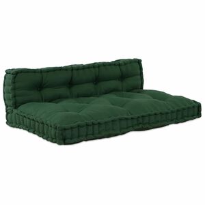 vidaXL Travesseiro para Sof&aacute; Pallet 2 pcs Verde 120 x 80 x 38 cm