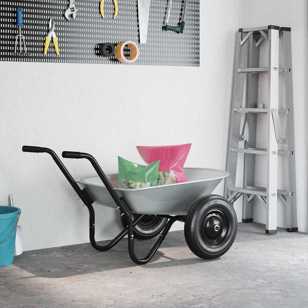 vidaXL Substitui&ccedil;&atilde;o da Bandeja da Carriola Prateado 90 x 63 x 28 cm