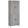 vidaXL Arm&aacute;rio alto 69,5x34x180 cm derivados de madeira sonoma cinza