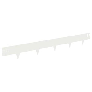 vidaXL Acabamento para Gramado 10 unid. 100 x 12 cm A&ccedil;o Branco
