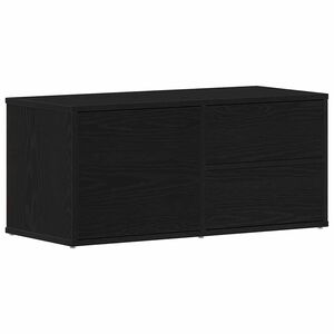 vidaXL Gabinete para TV com gaveta Carvalho Preto 80 x 34 x 36 cm
