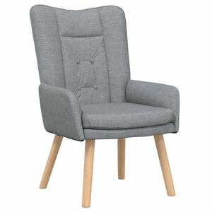 vidaXL poltrona Cinzento-claro 63 x 67 x 94 cm Tecido e contraplacado