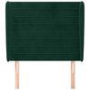 vidaXL Cabeceira cama c/ abas veludo 93x23x118/128 cm verde-escuro