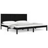vidaXL Estrutura de cama super king 180x200 cm pinho maci&ccedil;o preto