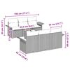vidaXL Conjunto de Sofá de Jardim com almofada 7 pcs Bege vime PE