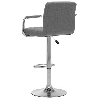 vidaXL Cadeiras de bar 2 pcs tecido cinzento-claro