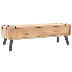 vidaXL M&oacute;vel de TV madeira de abeto maci&ccedil;a 120x33x35 cm