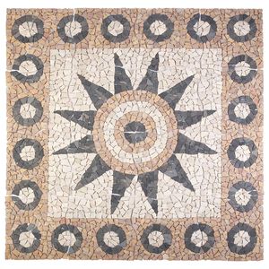 vidaXL Padr&atilde;o de Azulejos em Mosaico com Flores Multicolor