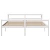 vidaXL Cama para idosos com cabeceira 180x200 cm pinho maci&ccedil;o branco