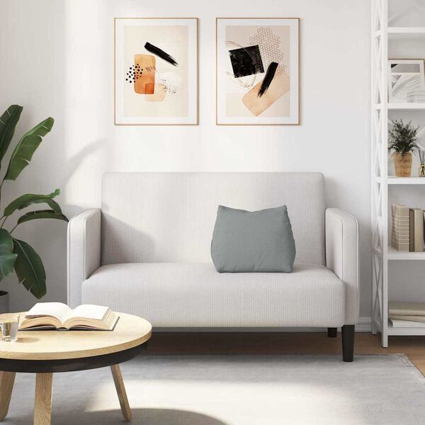 vidaXL Travesseiro para Costas Cinzento-claro 45 x 20 x 35 cm tecido