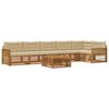vidaXL Conjunto de Sof&aacute;s para Exterior 7 pcs Natural e Bege