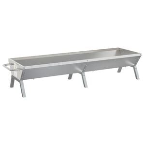 vidaXL Tabuleiro de churrasco 158x42x31 cm a&ccedil;o inoxid&aacute;vel prateado