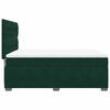vidaXL Cama com molas/colch&atilde;o 140x190 cm veludo verde-escuro