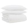 vidaXL Edredom de Inverno com travesseiro 3 pcs Branco Pena de ganso