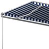 vidaXL Toldo autom&aacute;tico independente 600x300 cm azul e branco