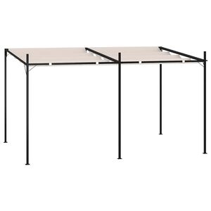 vidaXL Gazebo com toldo retr&aacute;til 400x300x233 cm cor creme
