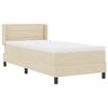 vidaXL Cama Box com colch&atilde;o com cabeceira Creme 200 x 90 cm Poli&eacute;ster