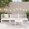 vidaXL 3 pcs conjunto lounge de jardim pinho maci&ccedil;o branco