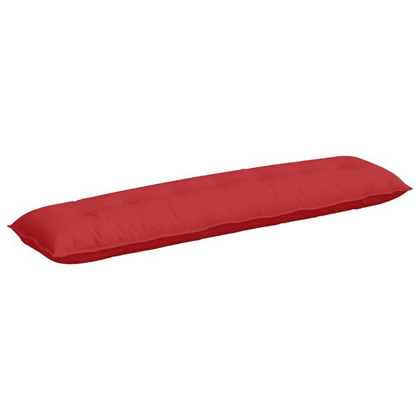 vidaXL Travesseiro para Costas Vermelho 200 x 19 x 50 cm tecido