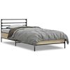 vidaXL Estrutura de cama derivados de madeira e metal carvalho sonoma