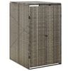 vidaXL Unidade arruma&ccedil;&atilde;o caixote do lixo 70x80x117 cm vime PE cinza