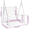 vidaXL Cadeira de baloi&ccedil;o com correntes de metal abeto maci&ccedil;o castanho
