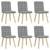 vidaXL Cadeiras de jantar 6 pcs tecido cinzento-claro