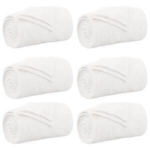 vidaXL Cobertores de Sof&aacute; 6 unid. Branco 150 x 200 cm 4.68 kg L&atilde;