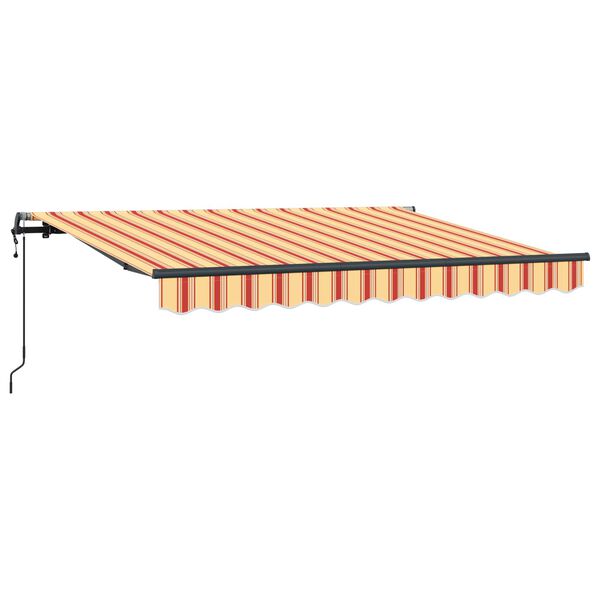 vidaXL Toldo Retr&aacute;til Amarelo 350 x 200 cm tecido