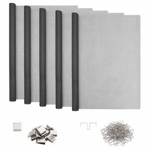 vidaXL Tampa de Po&ccedil;o de Luz com Clips 5 unid. 70 x 130 cm Cinzento