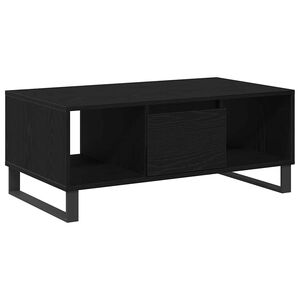 vidaXL Mesa de centro Carvalho Preto 90 x 50 x 36,5 cm