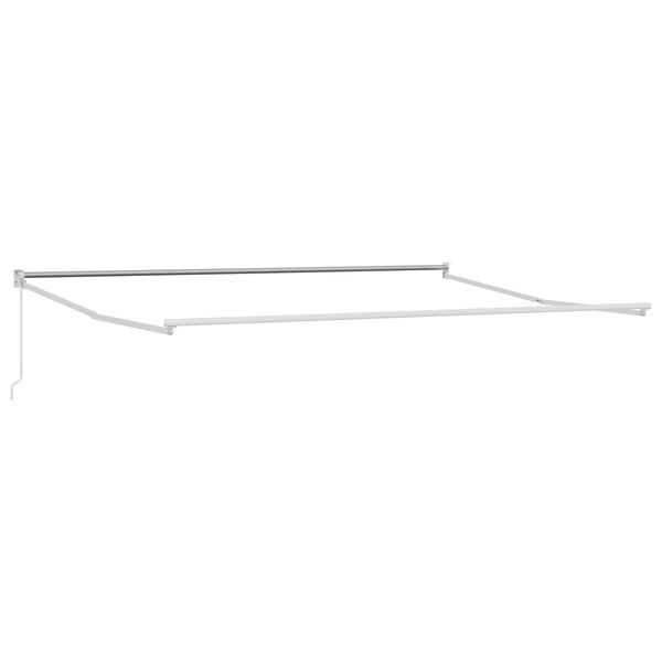 vidaXL Toldo Retr&aacute;til Manual Branco 4 x 2 m