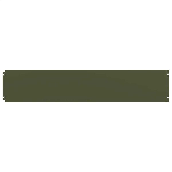 vidaXL Orlas relva 10 pcs verde azeitona 20x103 cm a&ccedil;o laminado a frio